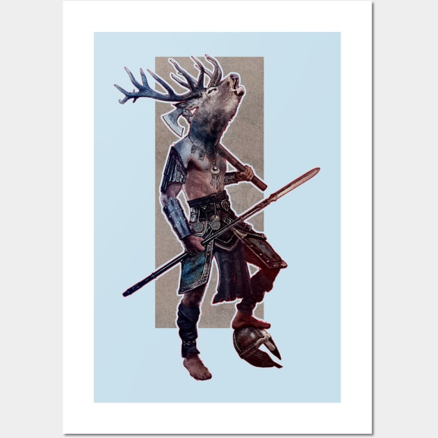 deer warrior Wall Art by arxitrav